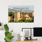 Alhambra, Granada, Andalusië, Spanje Poster (Thuiskantoor)