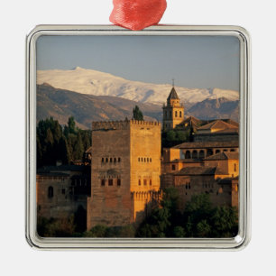 Alhambra; Granada; Andalusië, Spanje, Sierra Metalen Ornament