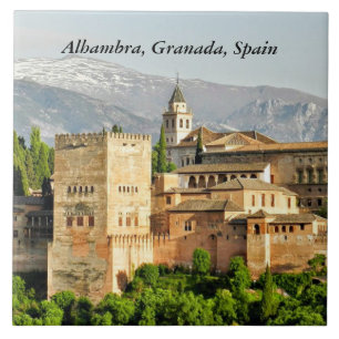 Alhambra, Granada, Andalusië, Spanje Tegeltje