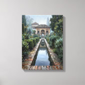Alhambra Granada Marble Archway Art Canvas Afdruk (Voorkant)