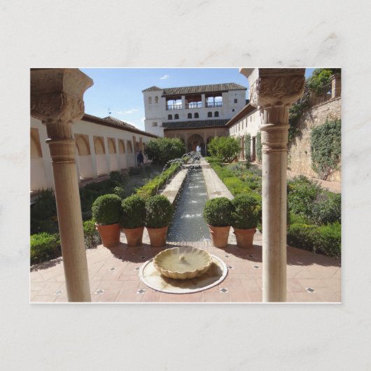 Alhambra, Granada Spanje Briefkaart (Voorkant)