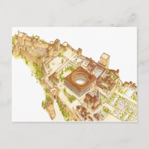 Alhambra Granada Spanje. Kasteel en paleizen Briefkaart