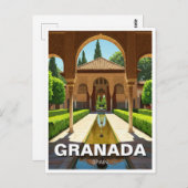 Alhambra Granada Spanje Reizen Briefkaart (Voorkant / Achterkant)