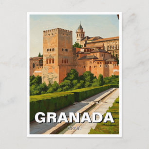 Alhambra Granada Spanje Reizen Briefkaart