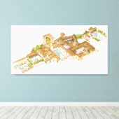 Alhambra Granada Spanje. Royal palaces Canvas Afdruk (Insitu (Houten vloer))