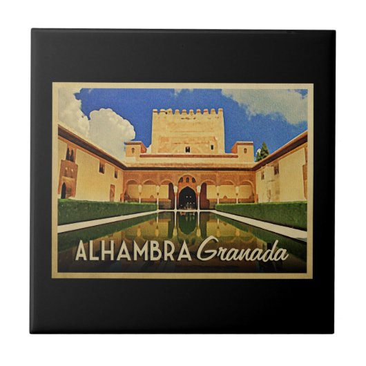 Alhambra Granada Spanje Tegeltje (Voorkant)