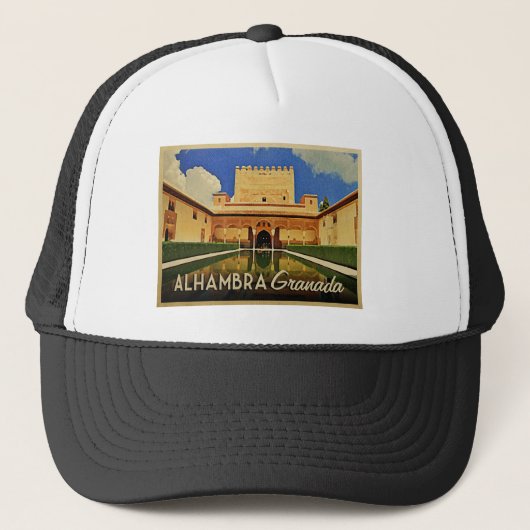 Alhambra Granada Spanje Trucker Pet (Voorkant)
