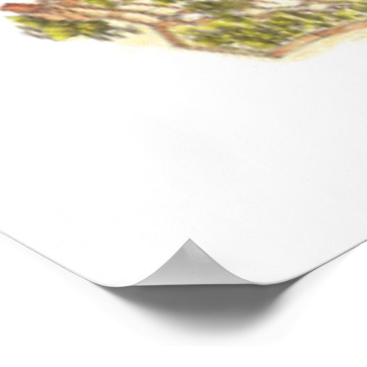 Alhambra Granada Spanje. Uitzicht Poster (Hoek)