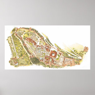 Alhambra Granada Spanje. Uitzicht Poster