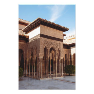 Alhambra in Granada, Spanje. Foto Afdruk