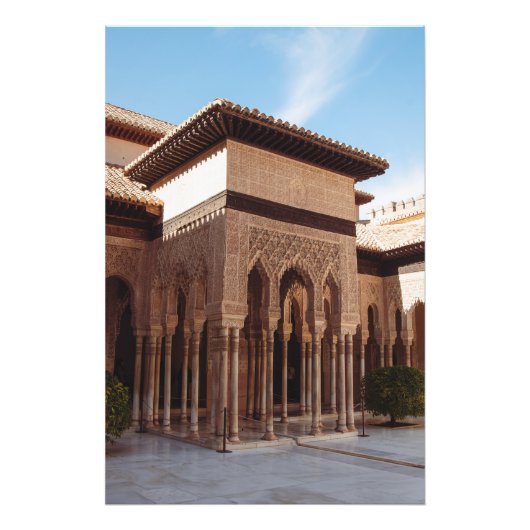 Alhambra in Granada, Spanje. Foto Afdruk (Voorkant)