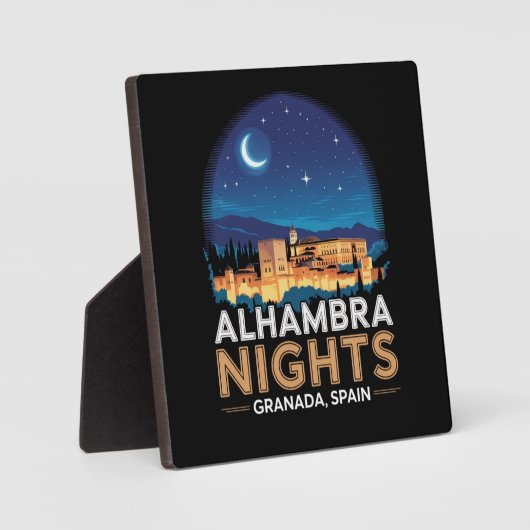 Alhambra Nights- Granada Spain Travel Art Fotoplaat (Voorkant)