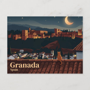 Alhambra-paleis Spanje Briefkaart