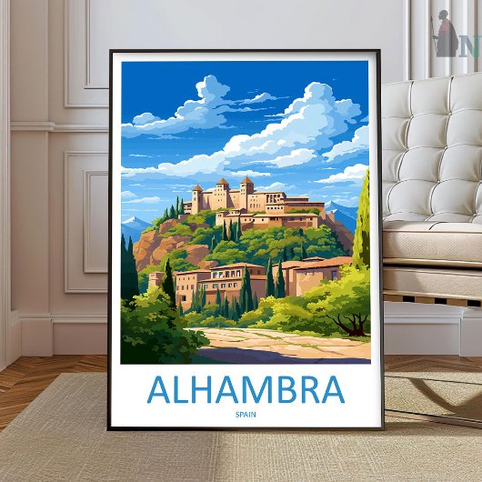 Alhambra Reisprint Muurkunst Alhambra Muurdecorati Poster
