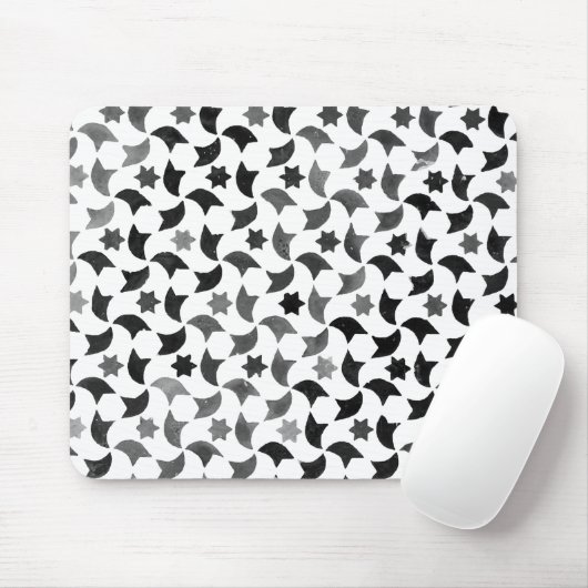 Alhambra Star Mosaic Transparent Background Muismat (Met muis)