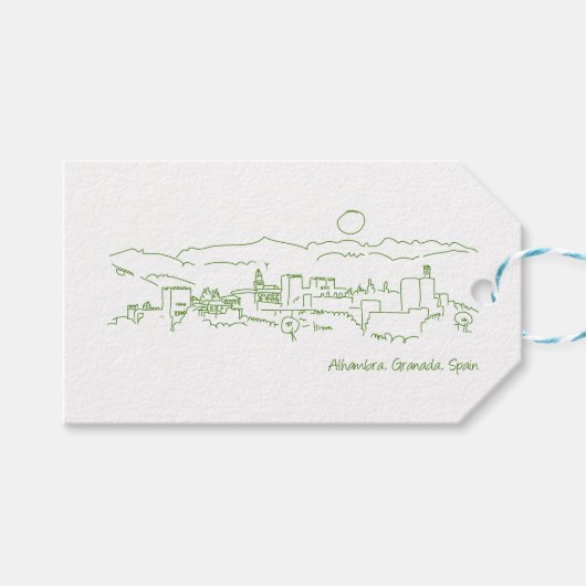 Alhambra Sunset Cadeaulabel (Voorkant (Horizontaal))