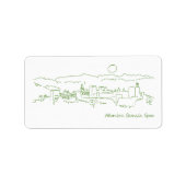 Alhambra Sunset Etiket (Voorkant)