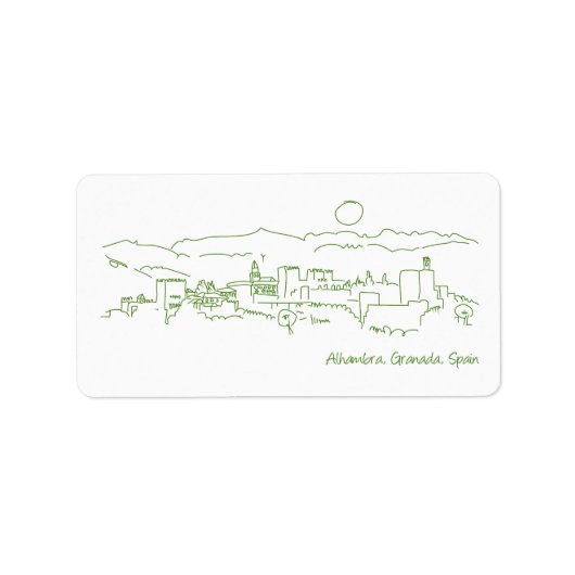 Alhambra Sunset Etiket (Voorkant)