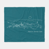 Alhambra Sunset Fleece Deken (Voorkant (Horizontaal))
