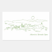 Alhambra Sunset Rechthoekige Sticker (Voorkant)