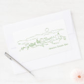 Alhambra Sunset Rechthoekige Sticker (Envelop)