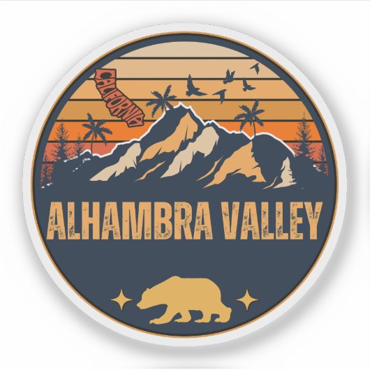 Alhambra Valley, California Sticker (Voorkant)