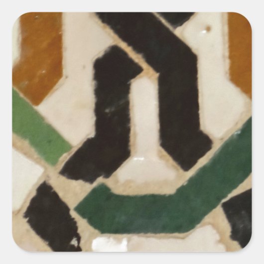 Alhambra Wall Tegel #2 Vierkante Sticker (Voorkant)