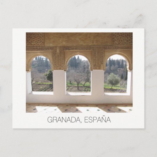 Alhambra windows ~ Granada, Spanje Briefkaart (Voorkant)