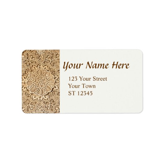 Alhambrapatroon met uw adres etiket (Voorkant)