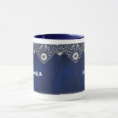 Alhamdulillah Mug Blue Turkish design (Centre)