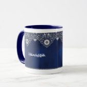 Alhamdulillah Mug Blue Turkish design (Devant gauche)