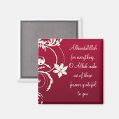 Alhamdulillah Rouge Floral Frigo Magnet (Recto/Verso)