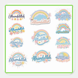 Alhamdulillah Sticker – Pastel Herinnering aan Dan