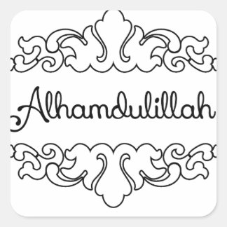 Alhamdulillah Vierkante Sticker