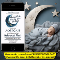 Alhamdulillah we zijn over Moon Aqeeqah Moslim bab