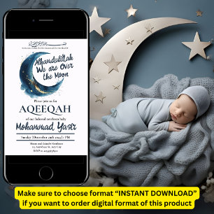 Alhamdulillah we zijn over Moon Aqeeqah Moslim bab Kaart