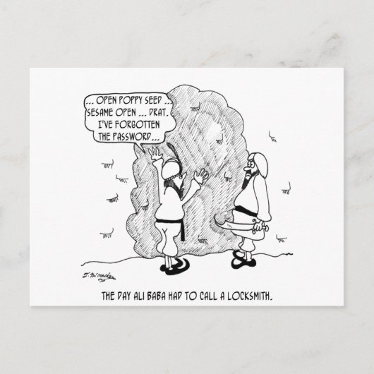 Ali Baba vergeet zijn wachtwoord Briefkaart (Voorkant)
