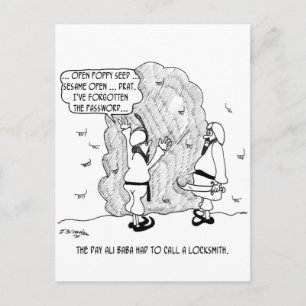 Ali Baba vergeet zijn wachtwoord Briefkaart