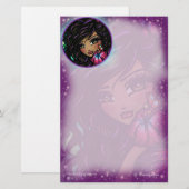 "Aliah" Hibiscus Fairy Fantasy Art van Hannah Lynn Briefpapier (Voorkant / Achterkant)