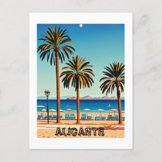 Alicante Espagne Plage Voir Voyage Carte postale