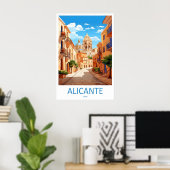 Alicante National Ski Travel Poster Park Vintage (Bureau à domicile)
