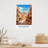 Alicante National Ski Travel Poster Park Vintage (Cuisine)