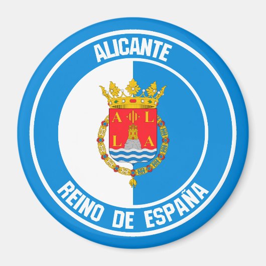 Alicante Round Emblem Magneet (Voorkant)