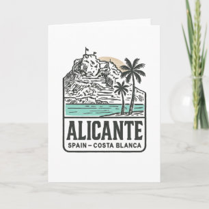 Alicante Schets Santa Bárbara Kasteel Costa Blanca Kaart