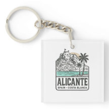 Alicante schets Santa Bárbara Kasteel Costa Blanca