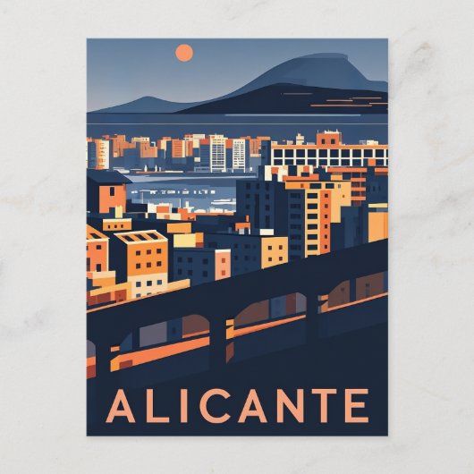 Alicante Spanje Briefkaart (Voorkant)