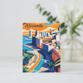 Alicante Spanje Briefkaart (Staand voorkant)