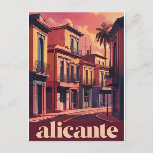  Alicante Spanje Briefkaart (Voorkant)