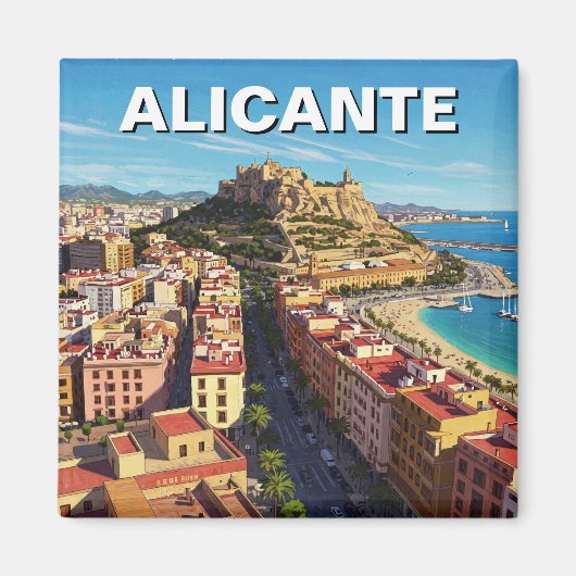 Alicante Spanje Reizen Magneet (Voorkant)