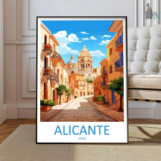 Alicante Travel Print Wall Art Alicante Wall Hangi